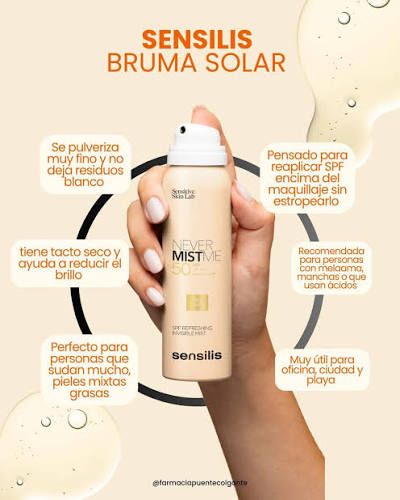 Bruma Never Mist Me Spf50 Reaplica Protección Solar