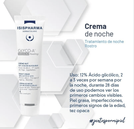 Peeling Crema de noche Glyco-A Medium - Isispharma 30 ml